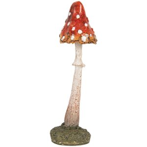 Clayre & Eef 6PR5744 Champignon Décoratif 4x4x12 cm