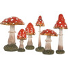 Clayre & Eef 6PR5745 Champignon décoratif rouge blanc Ø4x8 cm polyresin