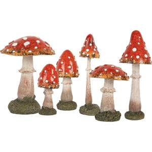 Clayre & Eef 6PR5746 Champignon Décoratif Rouge & Blanc