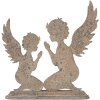 Ange Décoratif Clayre & Eef 33x8x32 cm Gris-Beige