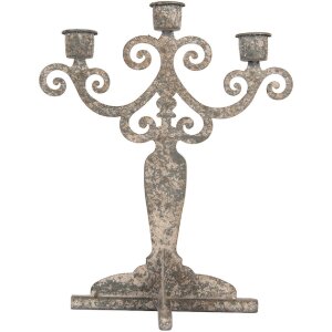 Clayre & Eef 6Y5821 Bougeoir Gris 26x16x35 cm