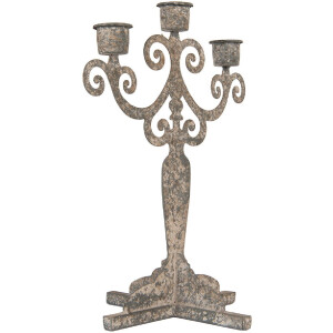 Clayre & Eef 6Y5821 Bougeoir Gris 26x16x35 cm