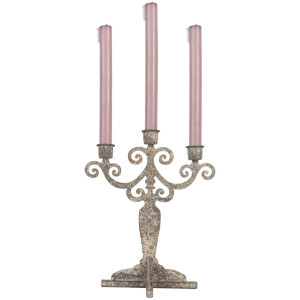 Clayre & Eef Bougeoir 21x15x25 cm Gris Beige