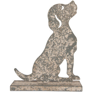 Décoration Chien Clayre & Eef 6Y5829 Gris Beige 20x8x24 cm