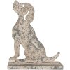 Décoration Chien Clayre & Eef 6Y5829 Gris Beige 20x8x24 cm