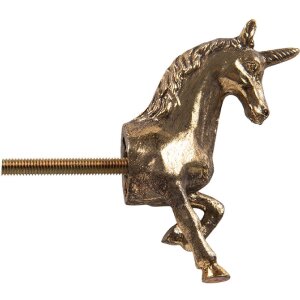Clayre & Eef 6Y5882 Bouton de porte doré 3x9x8 cm