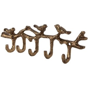 Clayre & Eef 6Y5883 Patère Murale Dorée 18x2x6 cm