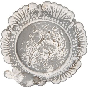 Clayre & Eef 6Y5887 Étagère 13x12x10 cm Gris/Blanc