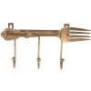Clayre & Eef 6Y5897 Porte-manteau mural doré 18x4x9 cm
