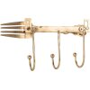 Clayre & Eef 6Y5897 Porte-manteau mural doré 18x4x9 cm
