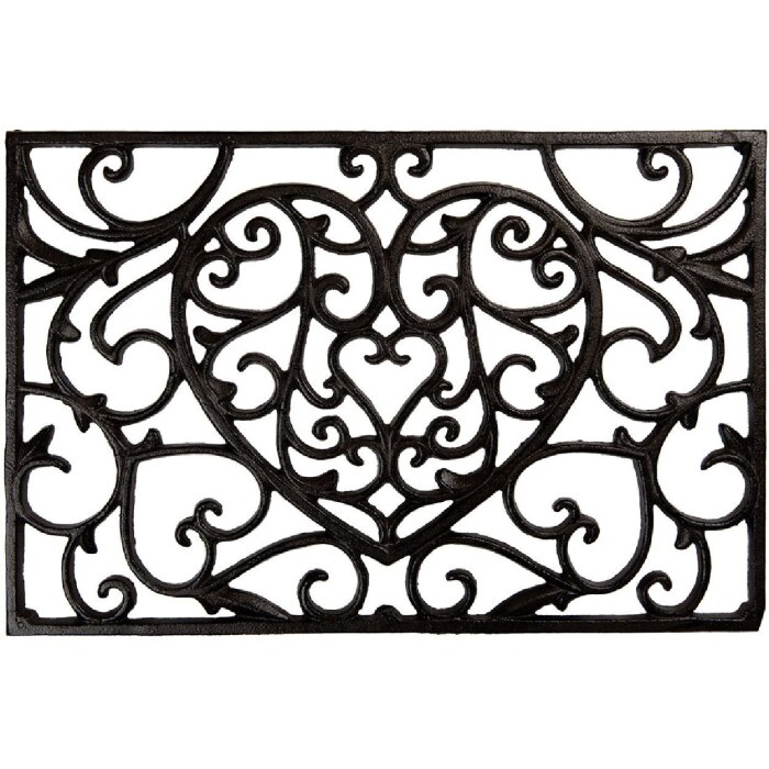 Clayre & Eef 5Y1290 Paillasson en Fer 59x39x2 cm Drausen Braun