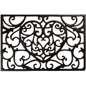 Clayre & Eef 5Y1290 Paillasson en Fer 59x39x2 cm Drausen Braun