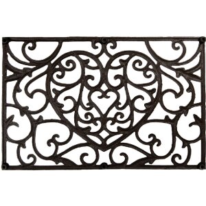 Clayre & Eef 5Y1290 Paillasson en Fer 59x39x2 cm Drausen Braun