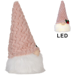 Clayre & Eef 66334 Nain Décoratif LED 10x10x25 cm Rose