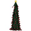 Clayre & Eef Sapin de Noël Décoration 15x45 cm Vert et Rouge