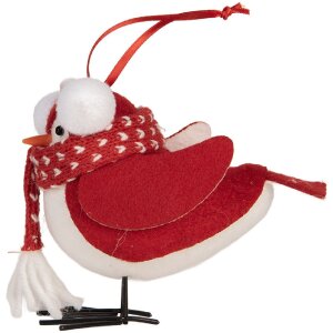 Clayre & Eef 66341 Décoration Oiseau 12x7x10 cm