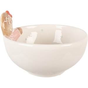 Clayre & Eef Bol de Service 18x17x12 cm 700 ml Blanc Rose
