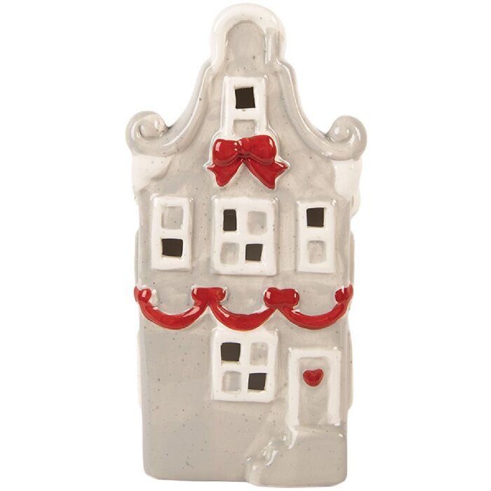 Clayre & Eef Décoration Maison LED 11x9x22 cm Gris et Blanc