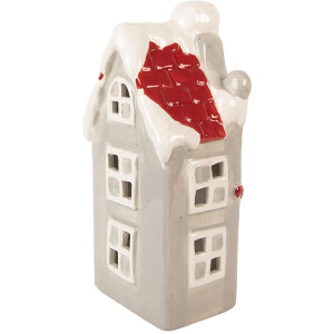 Clayre & Eef Décoration Maison LED 11x9x22 cm Gris et Blanc