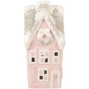 Clayre & Eef Maison LED Décoration 11x10x24 cm Rosa-Gris