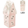 Clayre & Eef Maison LED Décoration 11x10x24 cm Rosa-Gris