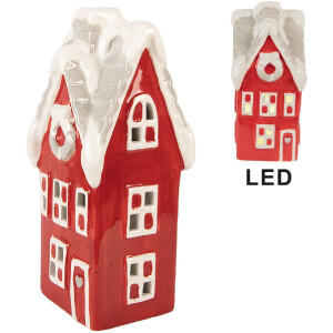 Clayre & Eef 6CE2220R Maison LED Décoration 11x10x24 cm