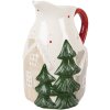 Pot Décoratif Clayre & Eef 19x14x20 cm Blanc Vert Céramique