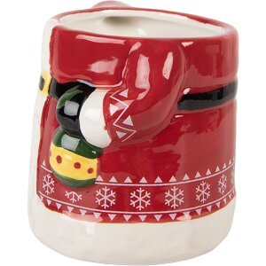 Clayre & Eef Mug Céramique Rouge et Blanc 450ml