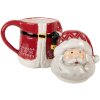 Clayre & Eef Mug Céramique Rouge et Blanc 450ml