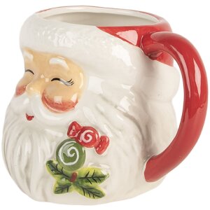 Clayre & Eef Tasse Céramique 550ml Rouge/Blanc