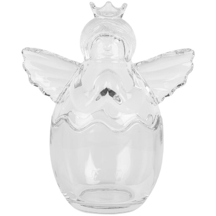 Clayre & Eef 6GL5201 Pot en Verre avec Couvercle 15x10x18 cm