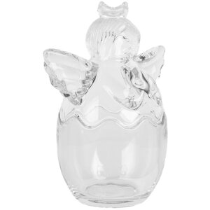 Clayre & Eef 6GL5201 Pot en Verre avec Couvercle 15x10x18 cm