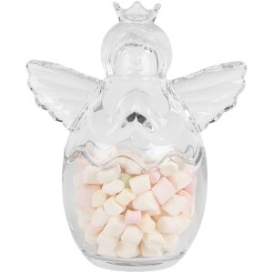 Clayre & Eef 6GL5201 Pot en Verre avec Couvercle 15x10x18 cm