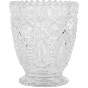 Clayre & Eef Bougeoir Verre Ø 9x10 cm