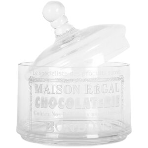 Clayre & Eef Pot en Verre avec Couvercle 17x30 cm