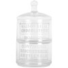 Clayre & Eef Pot en Verre avec Couvercle 17x30 cm