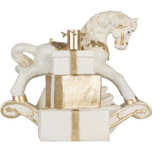 Clayre & Eef Support à sapin 47x30x38 cm Blanc-Or