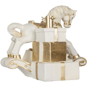 Clayre & Eef Support à sapin 47x30x38 cm Blanc-Or