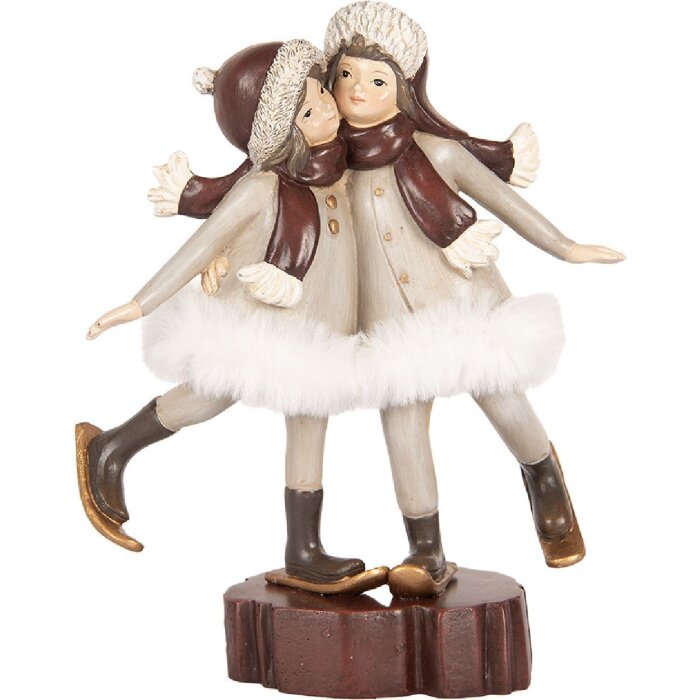Clayre & Eef Décoration Enfant 15x7x18 cm Gris et Marron