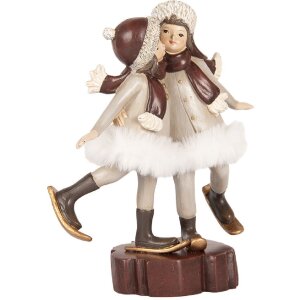 Clayre & Eef Décoration Enfant 15x7x18 cm Gris et Marron