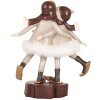 Clayre & Eef Décoration Enfant 15x7x18 cm Gris et Marron