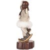 Clayre & Eef Décoration Enfant 15x7x18 cm Gris et Marron