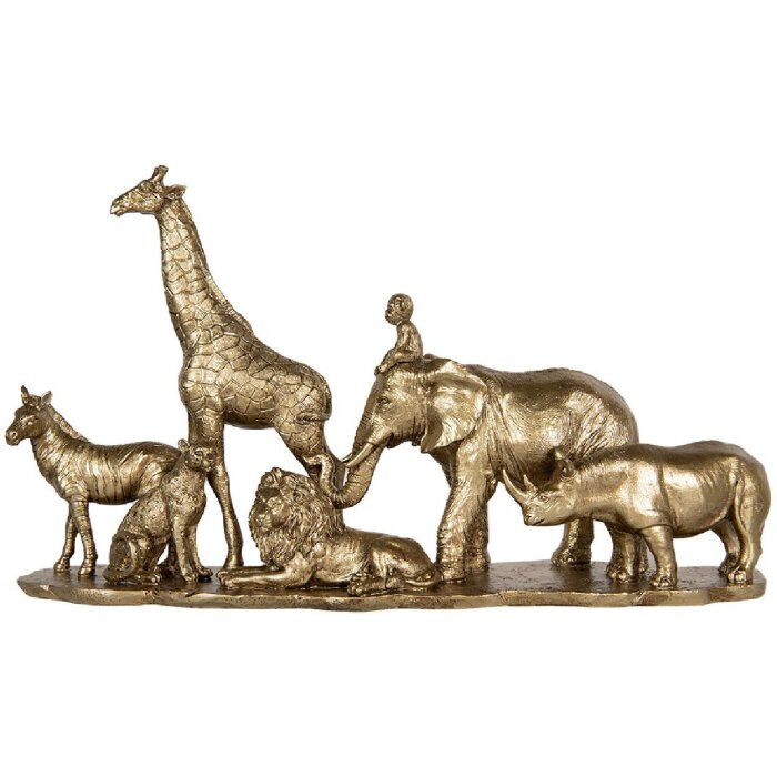 Clayre & Eef 6PR5633 Décoration Animaux Dorée 52x14x30 cm