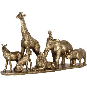 Clayre & Eef 6PR5633 Décoration Animaux Dorée 52x14x30 cm
