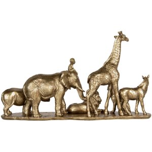 Clayre & Eef 6PR5633 Décoration Animaux Dorée 52x14x30 cm