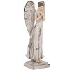 Clayre & Eef Décoration Ange Blanc Gris 9x8x23 cm