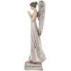 Clayre & Eef Décoration Ange Blanc Gris 9x8x23 cm