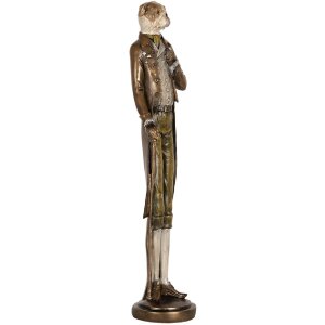 Clayre & Eef Décoration Chien 10x10x50 cm Marron