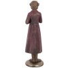 Clayre & Eef Décoration Singe 9x8x28 cm Marron, Rouge