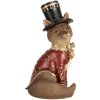 Clayre & Eef 6PR5637 Décoration Renard 9x8x17 cm Marron Rouge